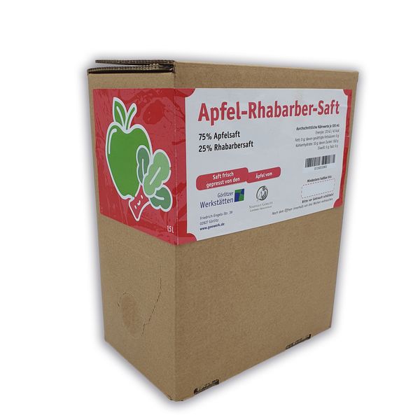 Apfel–Rhabarber Saft – 1,5 Liter Bag in Box