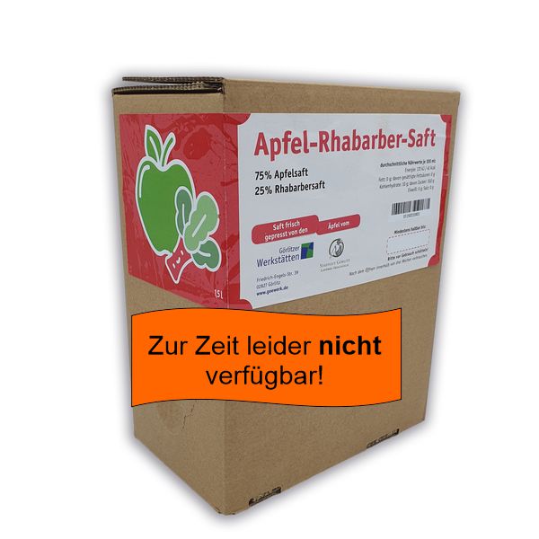 Apfel–Rhabarber Saft – 1,5 Liter Bag in Box