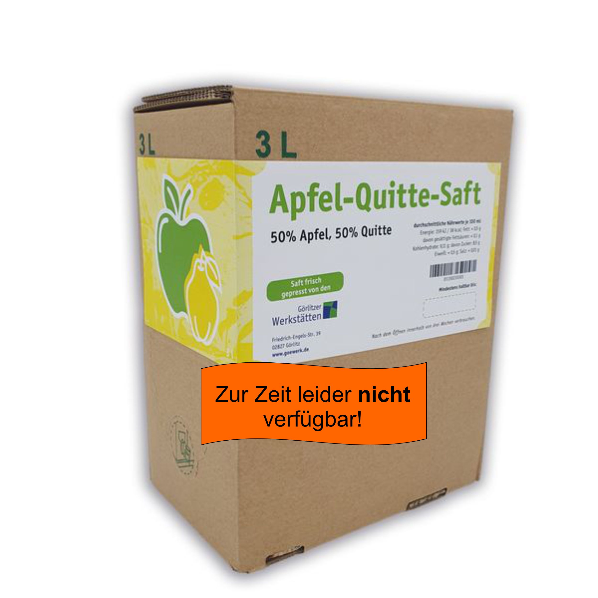 Apfel–Quitten Saft – 3,0 Liter Bag in Box