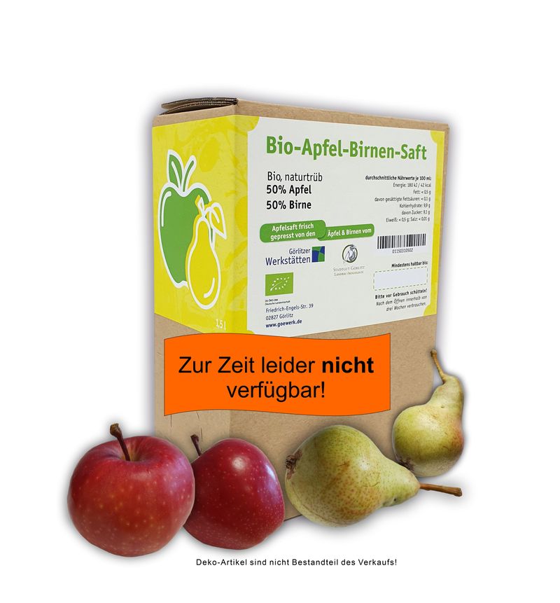 Bio-Apfel-Birnensaft - 1,5 Liter Bag in Box