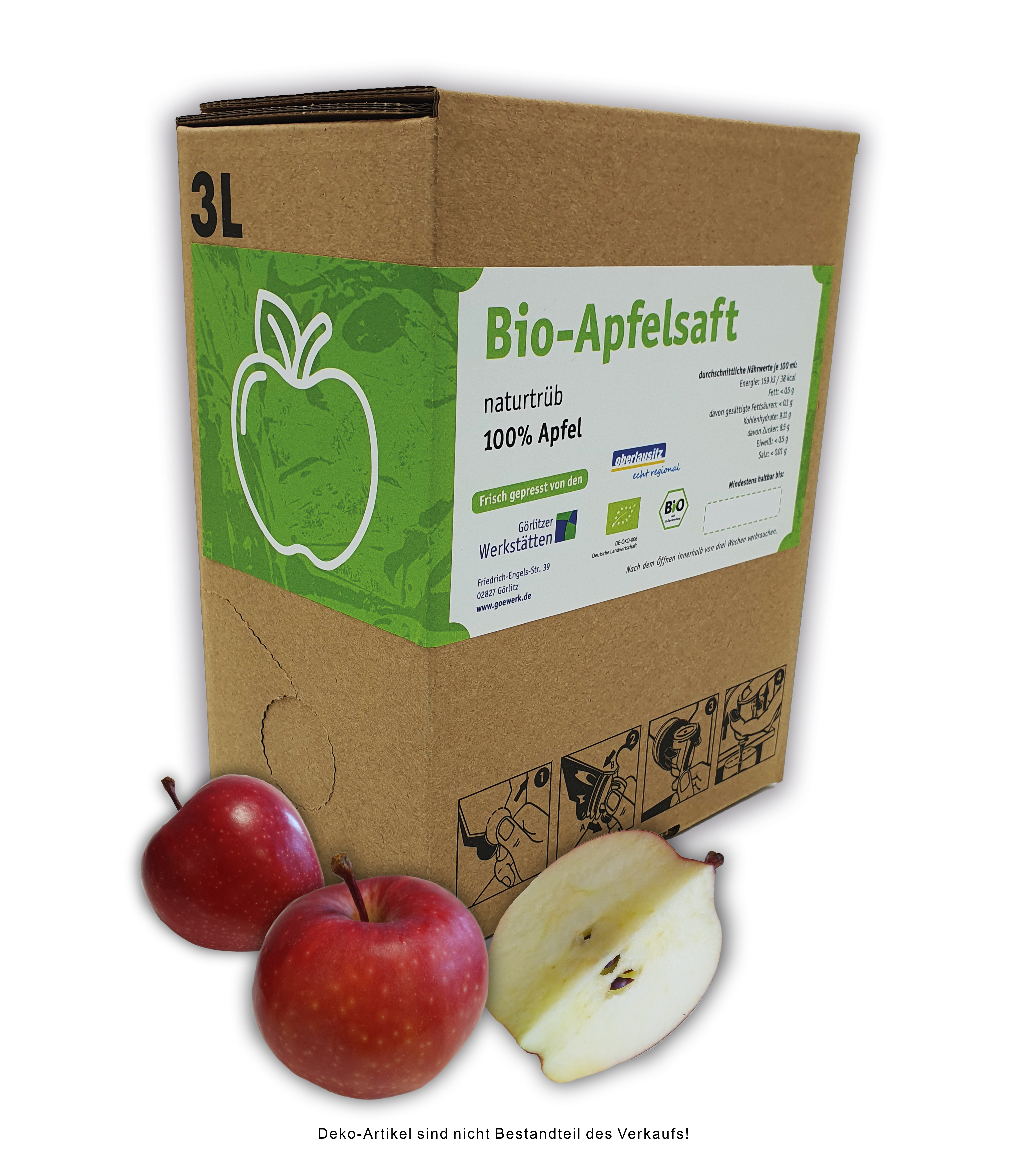 Bio-Apfelsaft - 3 Liter Bag in Box